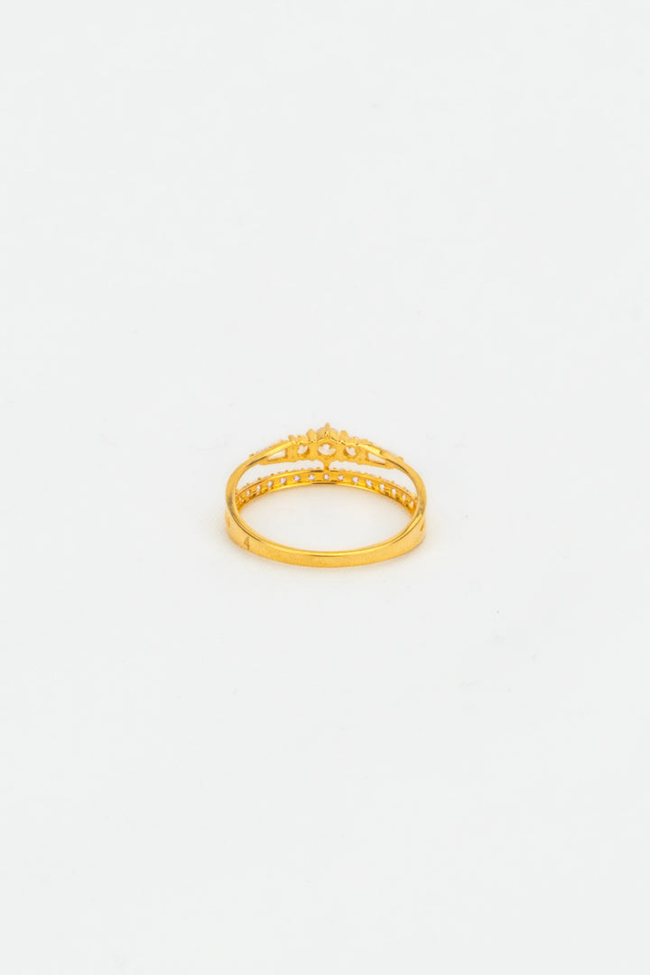 Nhẫn Kiểu Hàng Đôi Tấm Baguette Đính Đá CZ Vàng 16K Bảo Tín K&K