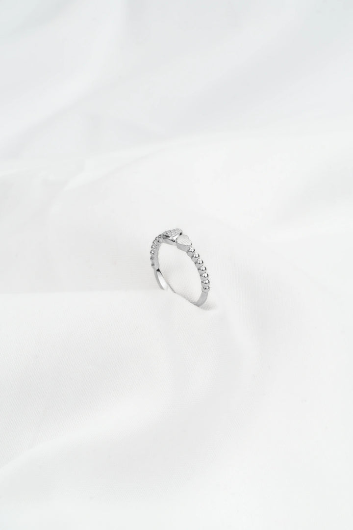 Nhẫn Trái Tim To Nhỏ Khắc Máy 3D Kiểu Ý 750 Bảo Tín K&K