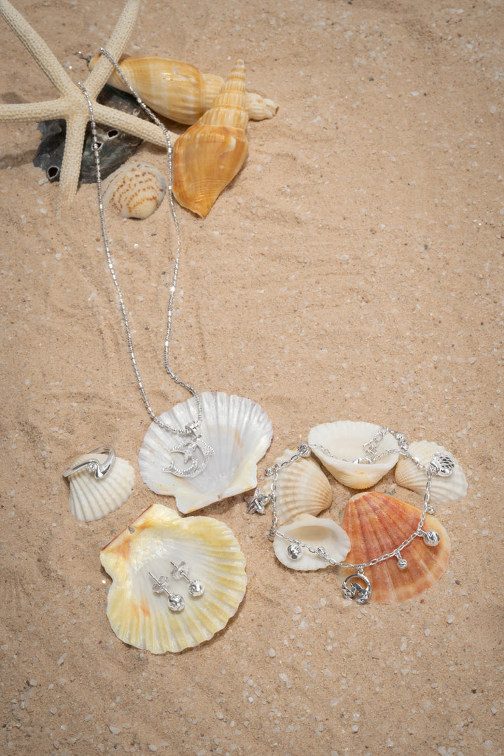 Lắc Tay Charm Con Sò Hạt Bi Khắc Máy Kiểu Ý 750 Bảo Tín K&K