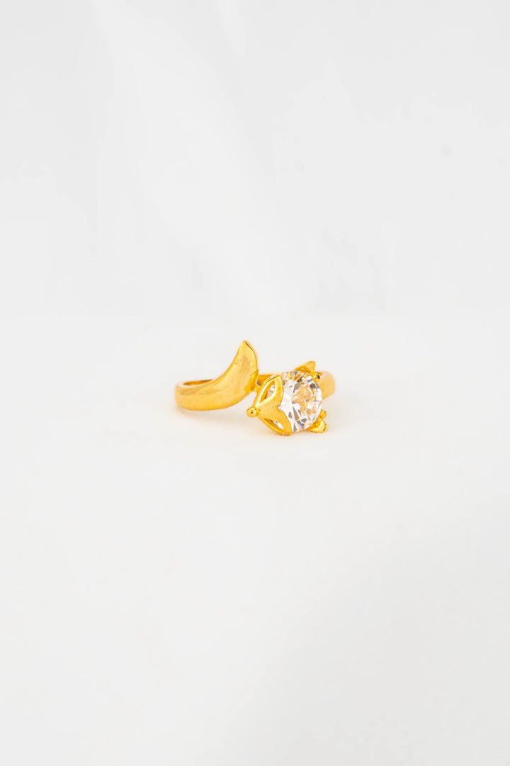 Nhẫn Hồ Ly Đính Đá CZ Vàng 16K Bảo Tín K&K