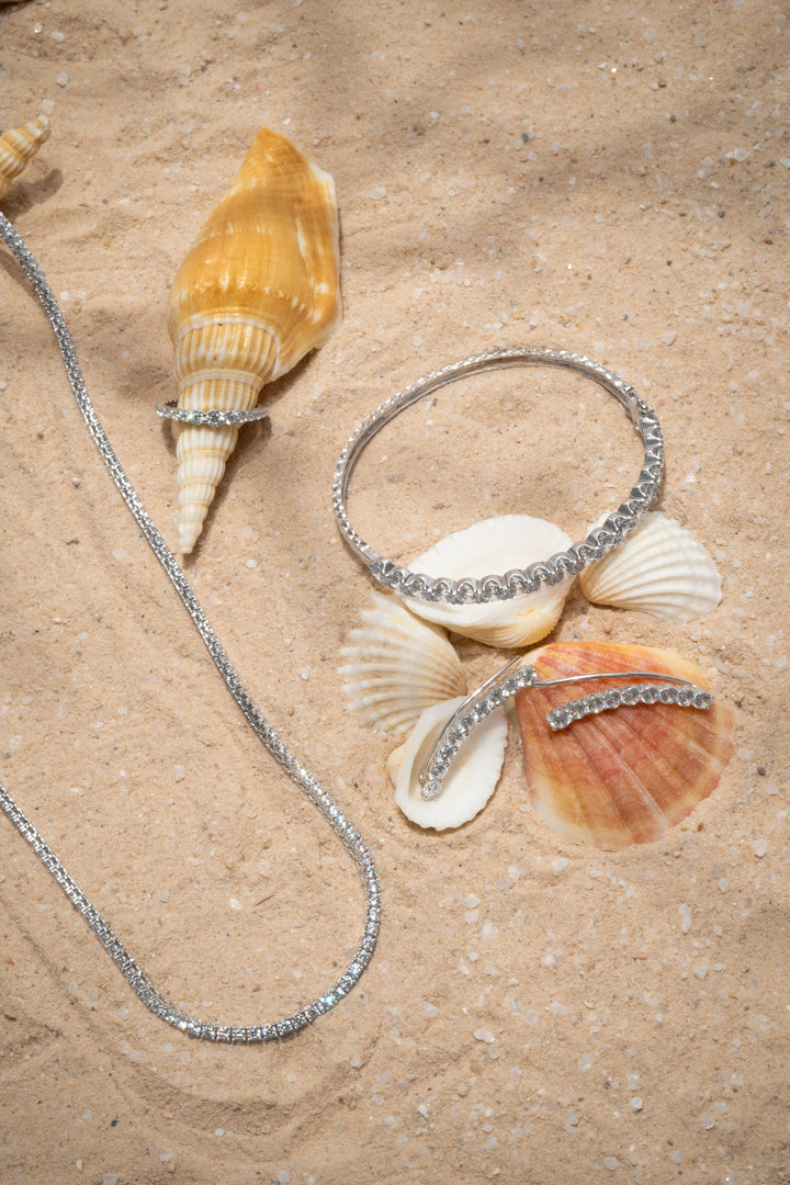 Nhẫn Nửa Viền Đá Kiểu Ý 750 Bảo Tín K&K