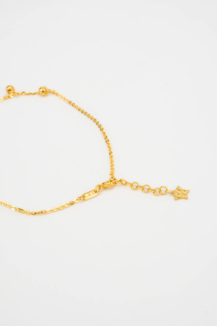 Lắc Chân Charm Bi Bướm Đính Đá CZ Vàng 16K Bảo Tín K&K