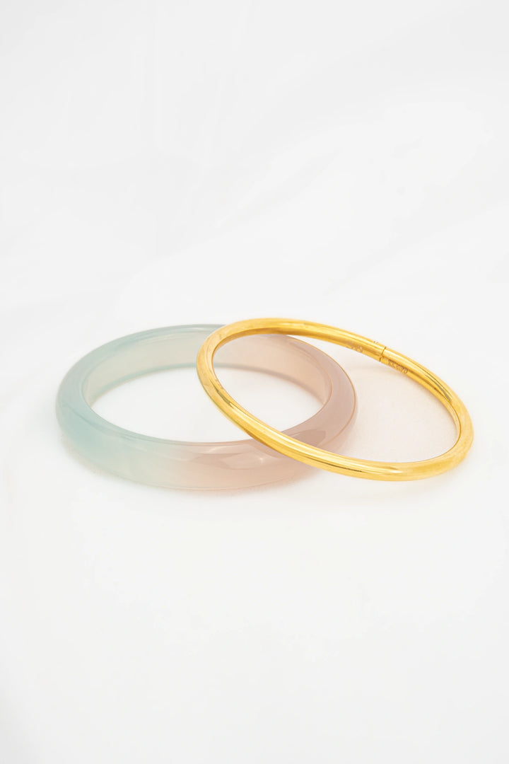 Vòng Tay Trơn Có Khoá Vàng 16K Bảo Tín K&K