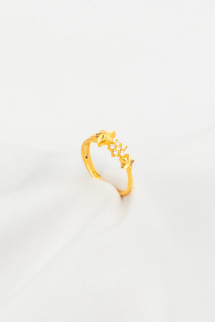 Nhẫn Kiểu Ngôi Sao Tấm Đính Đá CZ Vàng 16K Bảo Tín K&K