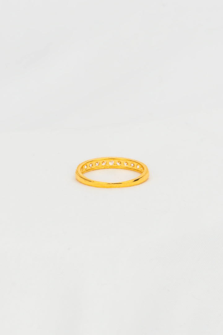 Nhẫn Nửa Hàng Tấm Đính Đá CZ Vàng 16K Bảo Tín K&K