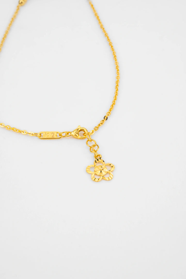 Lắc Chân Charm Bi Đính Đá CZ Vàng 16K Bảo Tín K&K