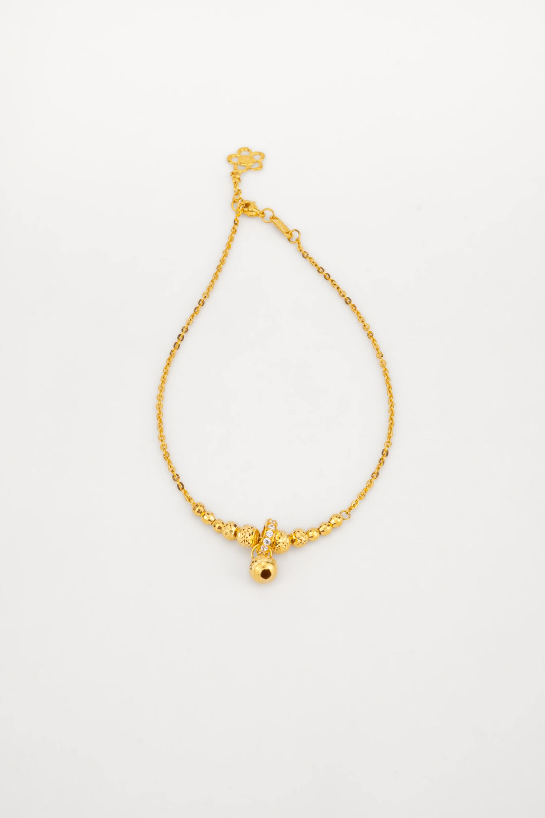 Lắc Chân Charm Bi Đính Đá CZ Vàng 16K Bảo Tín K&K