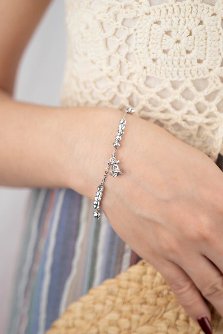 Lắc Tay Bi Chuông Đính Đá CZ Kiểu Ý 750 Bảo Tín K&K