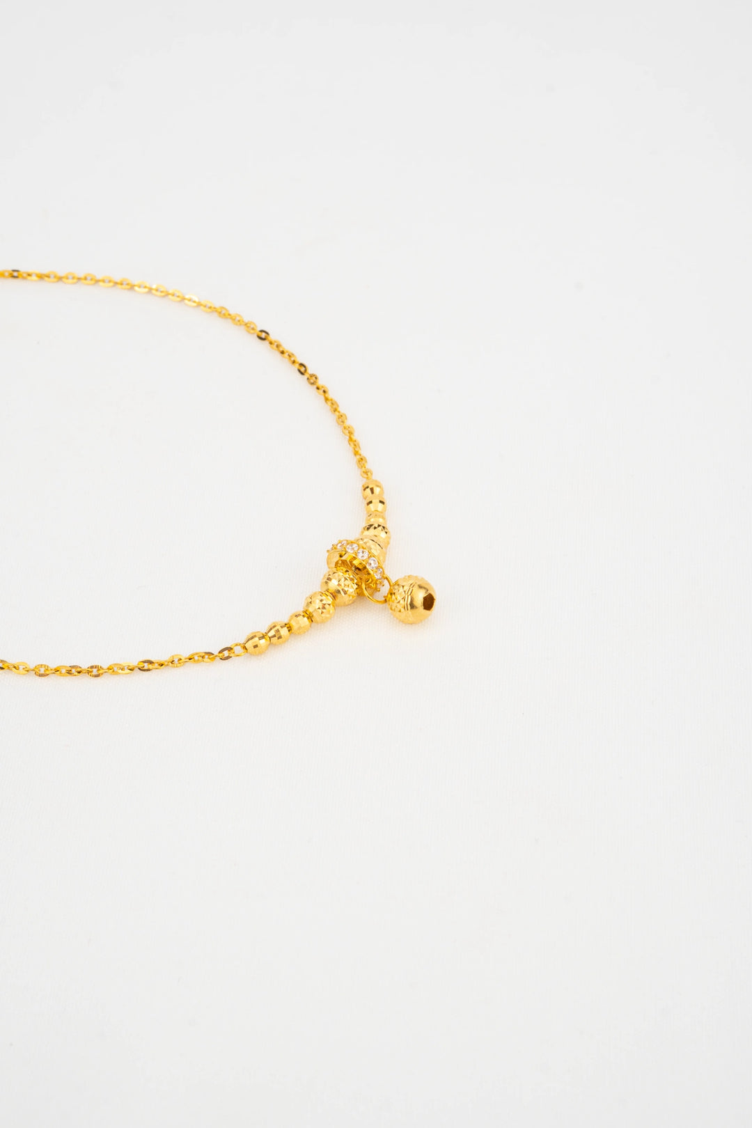 Lắc Chân Charm Bi Đính Đá CZ Vàng 16K Bảo Tín K&K