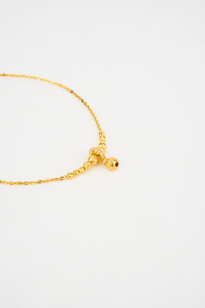 Lắc Chân Charm Bi Đính Đá CZ Vàng 16K Bảo Tín K&K