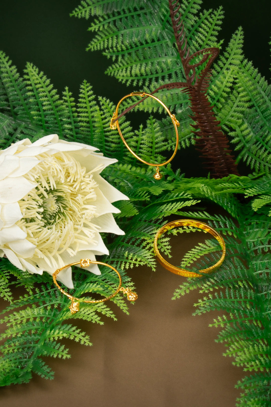 Vòng Tay Em Bé Mắt Mèo Vàng 16K Bảo Tín K&K