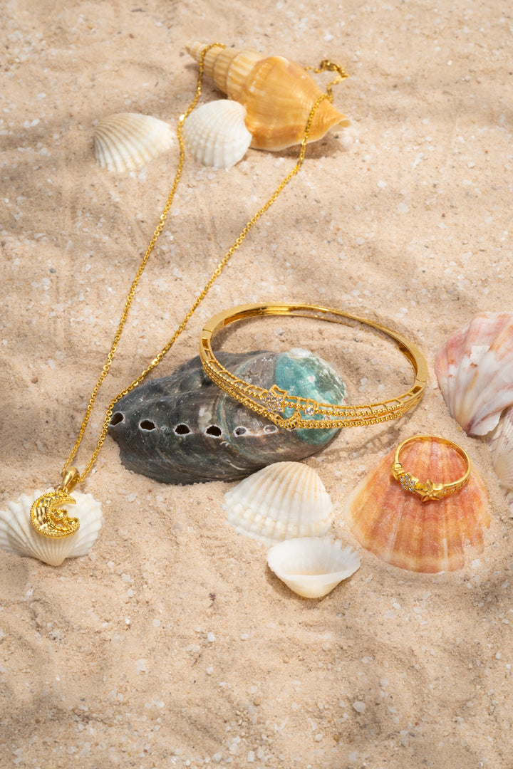 Nhẫn Kiểu Ngôi Sao Tấm Đính Đá CZ Vàng 16K Bảo Tín K&K