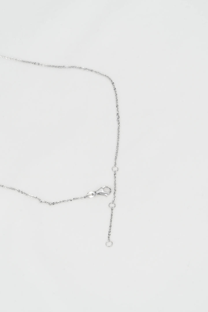 Dây Chuyền Mặt Hoa 4 Cánh Tim Đính Đá CZ Kiểu Ý 750 Bảo Tín K&K