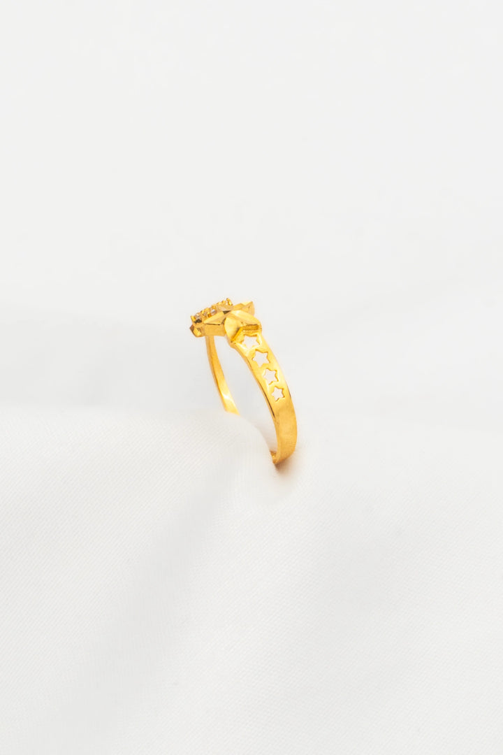 Nhẫn Kiểu Ngôi Sao Tấm Đính Đá CZ Vàng 16K Bảo Tín K&K
