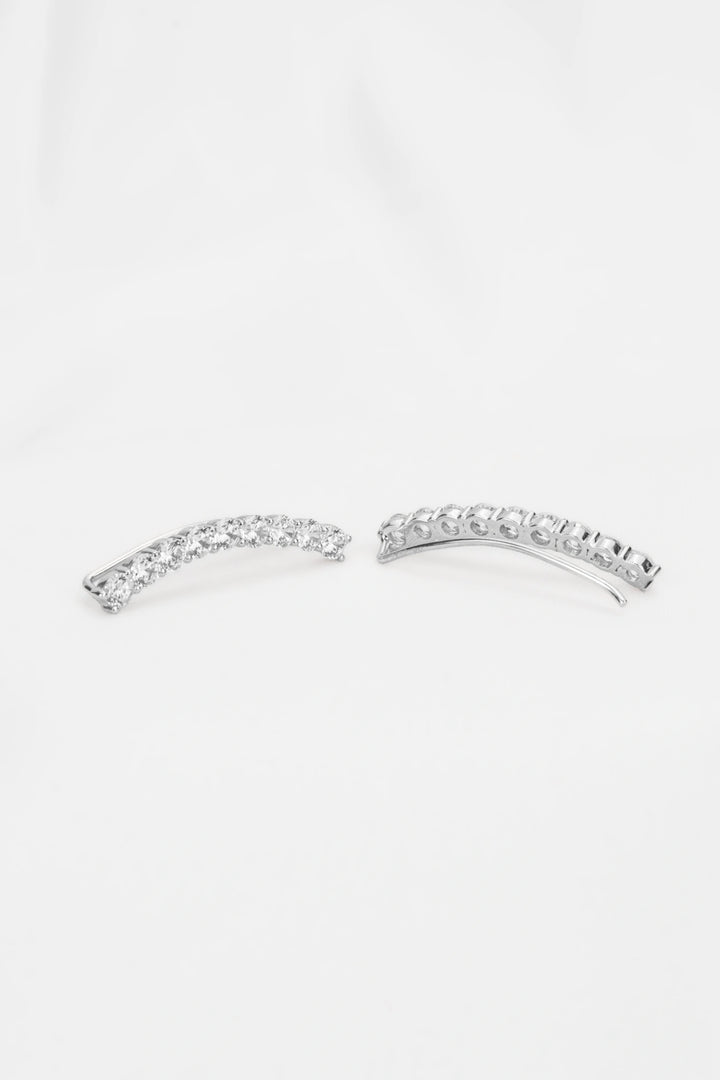 Bông Tai Kẹp Hàng Hột Đính Đá CZ Kiểu Ý 750 Bảo Tín K&K