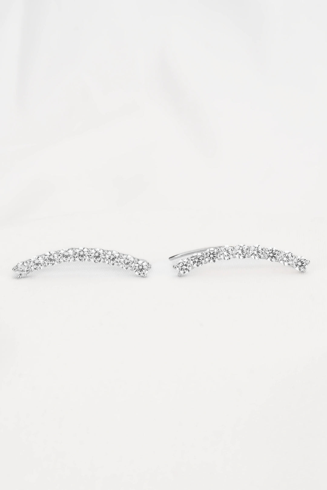 Bông Tai Kẹp Hàng Hột Đính Đá CZ Kiểu Ý 750 Bảo Tín K&K