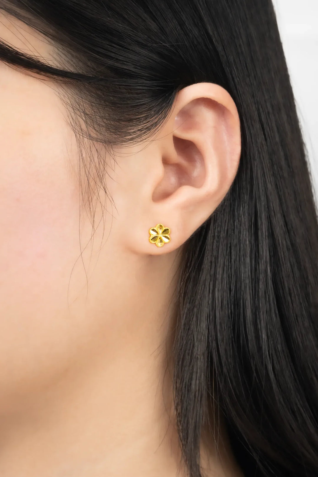 Bông Tai Hoa 6 Cánh Nhỏ Vàng 16K Bảo Tín K&K