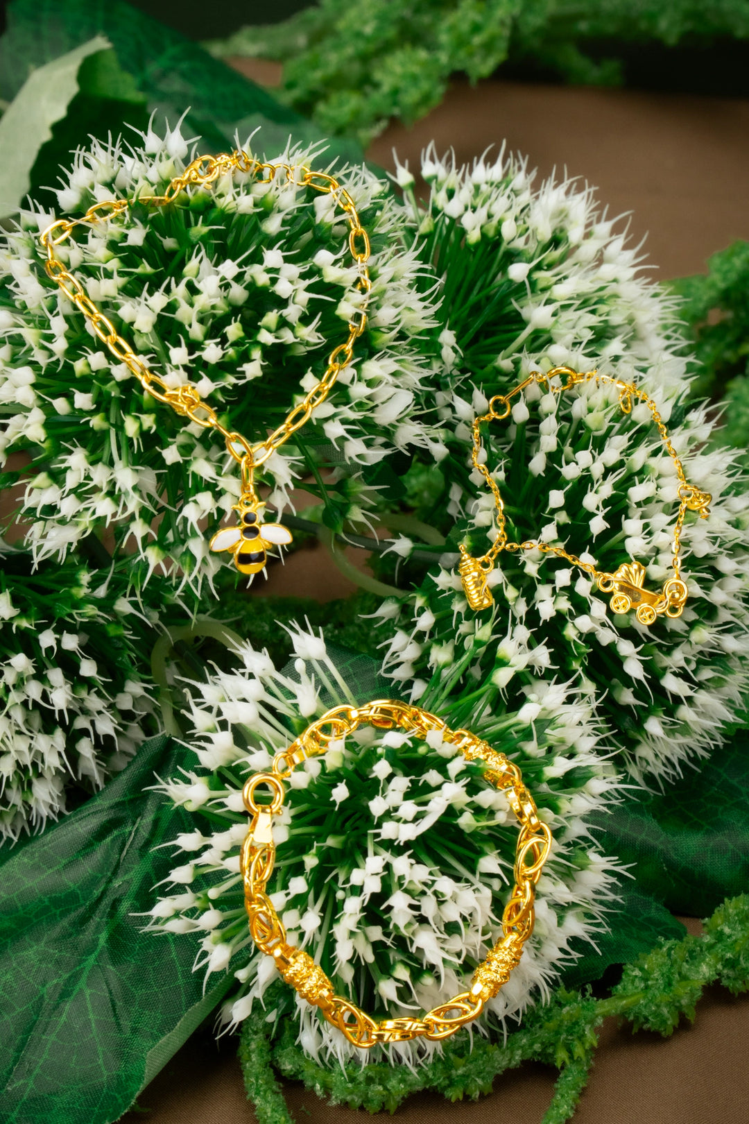 Lắc Tay Em Bé Charm Con Ong Vàng 16K Bảo Tín K&K