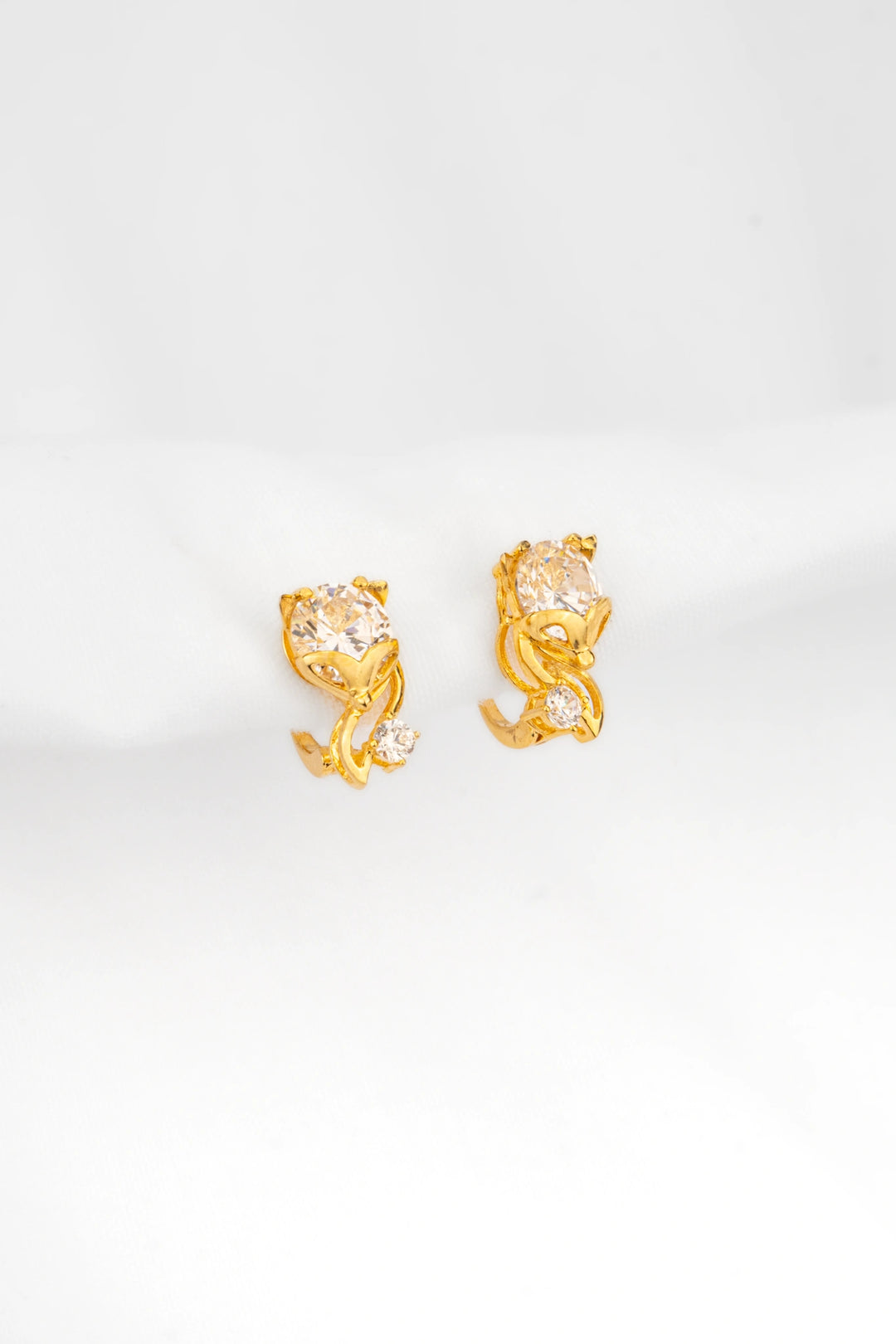 Bông Tai Hồ Ly Đính Đá CZ Vàng 16K Bảo Tín K&K