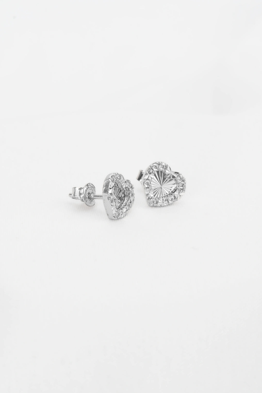 Bông Tai Trái Tim 3D Viền Tấm Kiểu Ý 750 Bảo Tín K&K