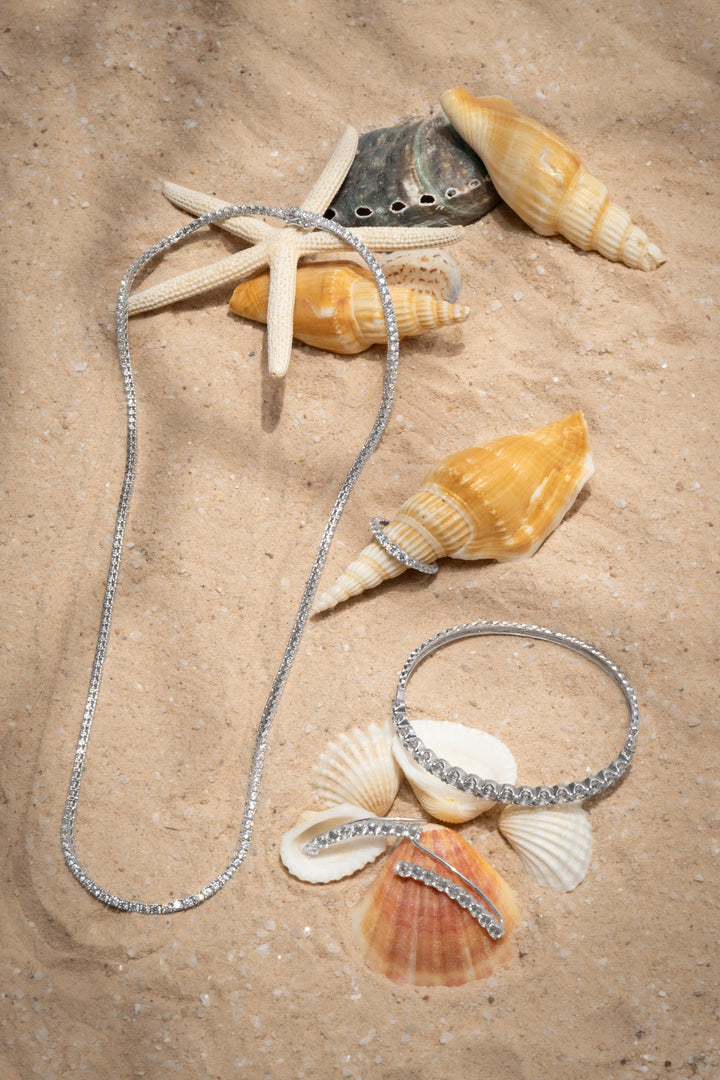 Bông Tai Kẹp Hàng Hột Đính Đá CZ Kiểu Ý 750 Bảo Tín K&K