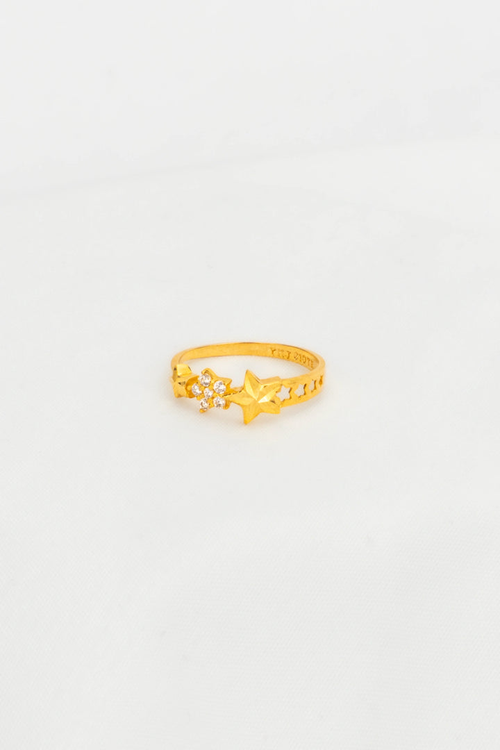 Nhẫn Kiểu Ngôi Sao Tấm Đính Đá CZ Vàng 16K Bảo Tín K&K