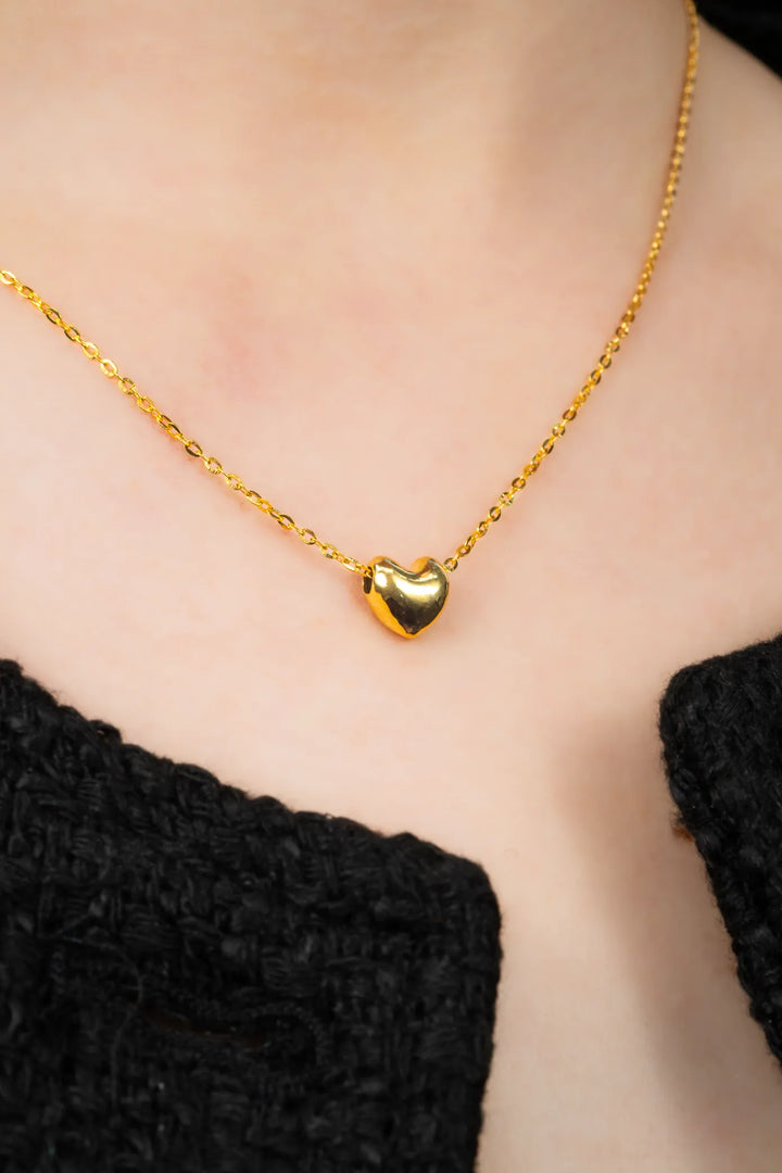 Dây Chuyền Liền Mặt Trái Tim Trơn Vàng 16K Bảo Tín K&K