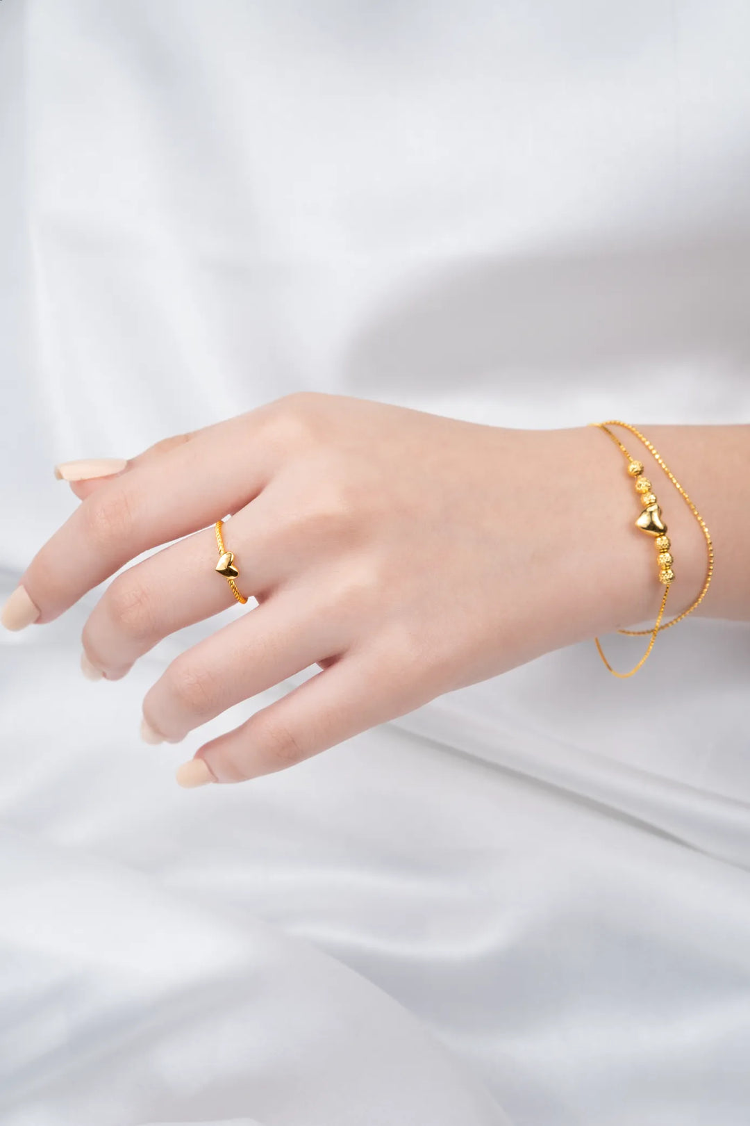 Nhẫn Trái Tim Trơn Vàng 16K Bảo Tín K&K