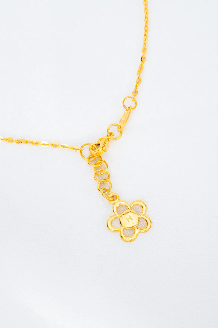 Dây Chuyền Liền Mặt Kiểu Lượn Sóng Vàng 16K đính đá CZ Bảo Tín K&K