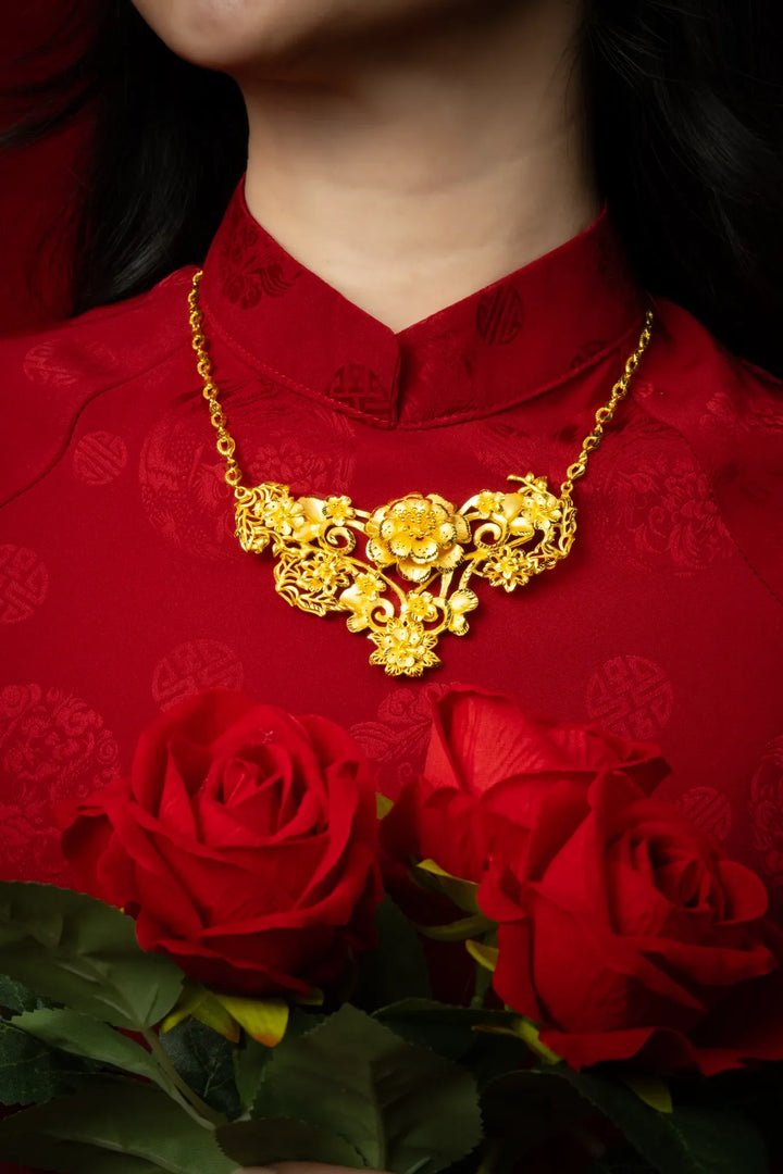 Dây Kiềng Hoa Cô Dâu Vàng 23K Bảo Tín K&K