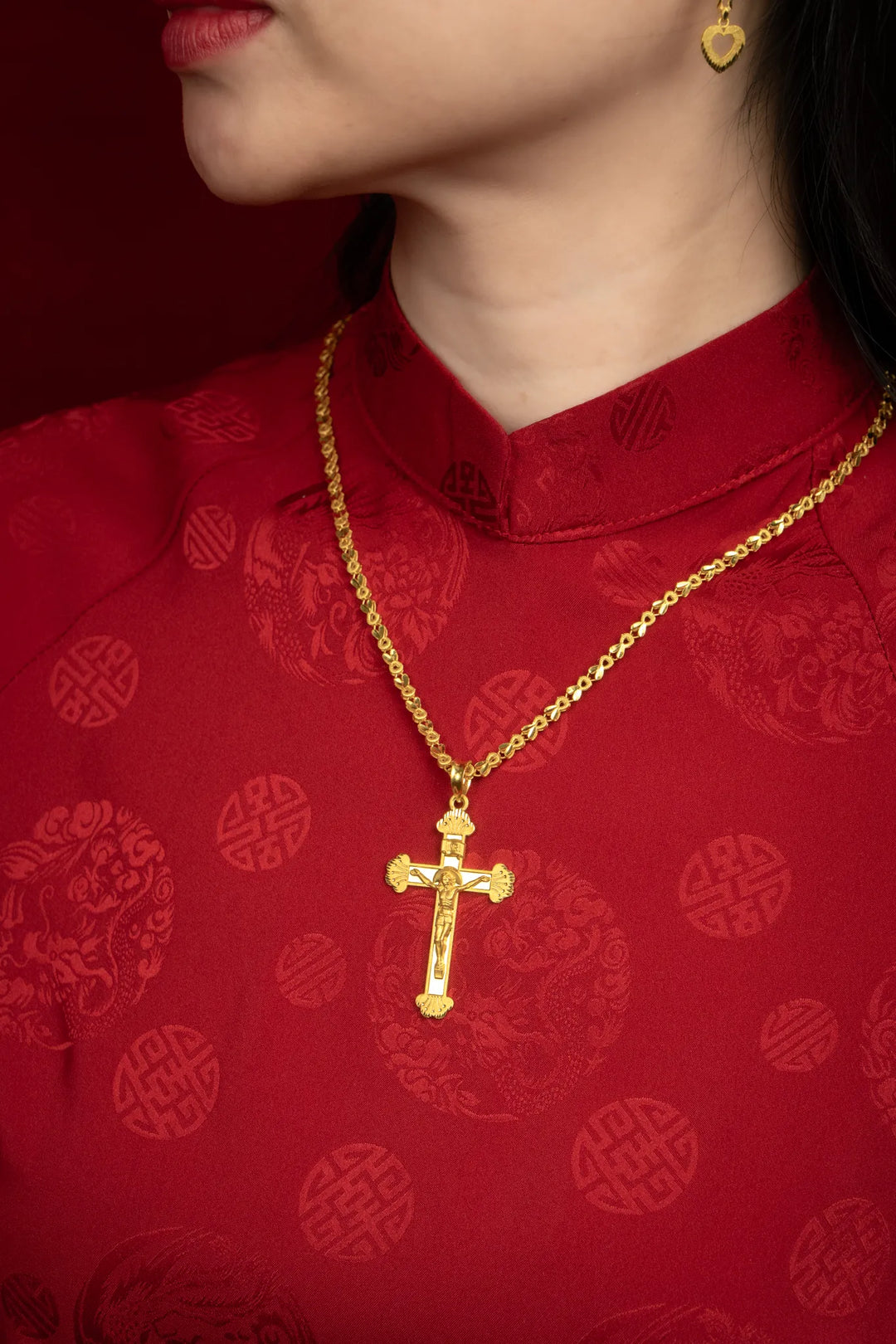 Mặt Thánh Giá Vàng 23K Bảo Tín K&K