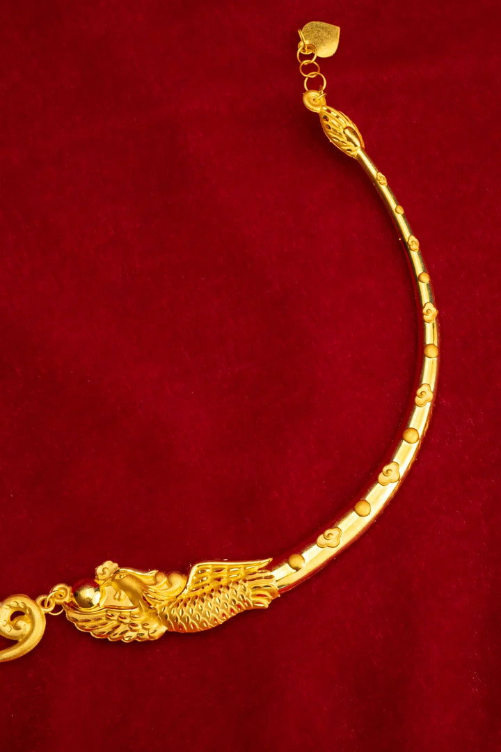 Dây Kiềng Cô Dâu Rồng Phụng Túi Tiền Vàng 23K Bảo Tín K&K