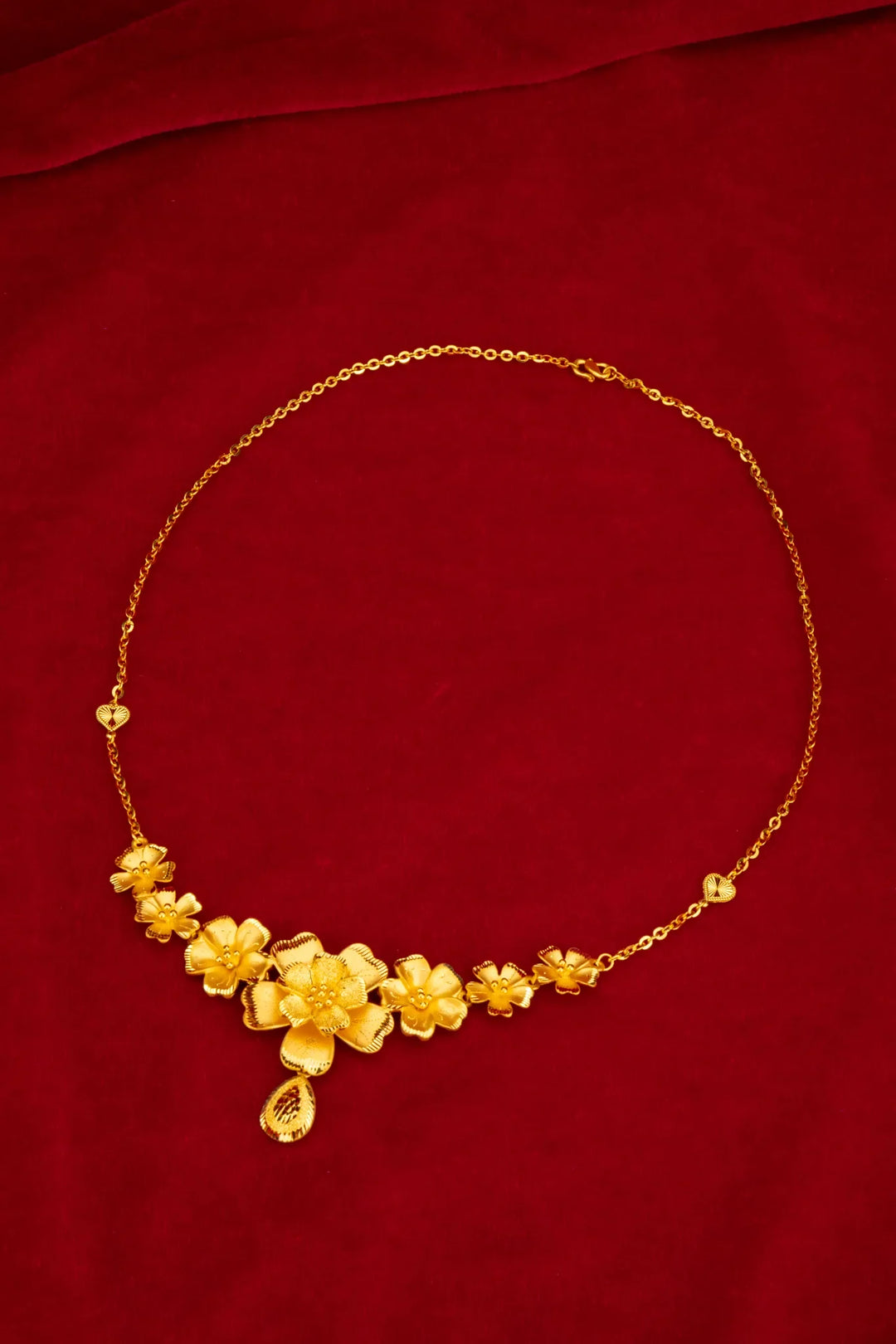 Dây Kiềng Hoa 5 Cánh Giọt Nước Vàng 23K Bảo Tín K&K