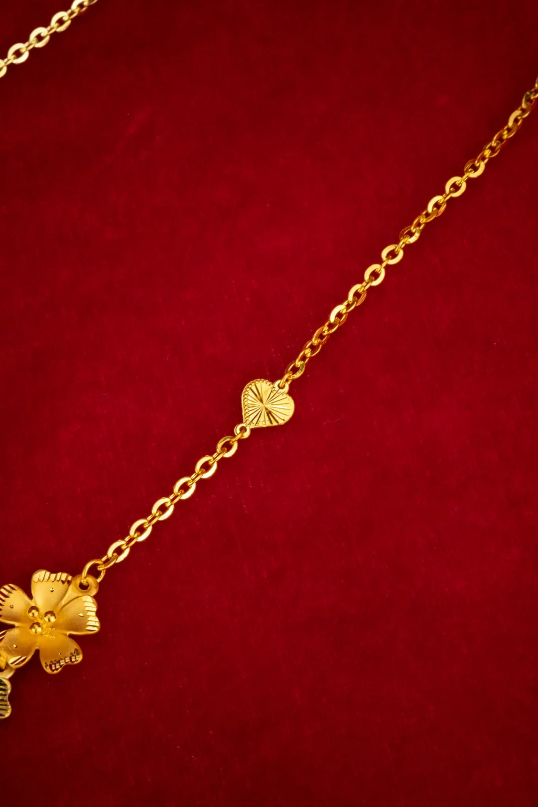 Dây Kiềng Hoa 5 Cánh Giọt Nước Vàng 23K Bảo Tín K&K