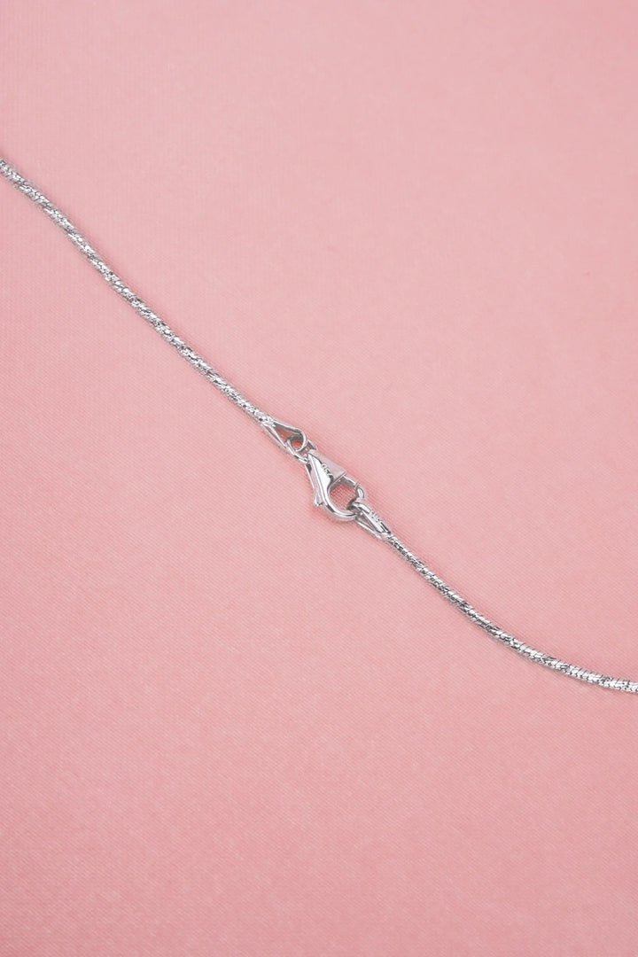 Dây Chuyền Mặt Đá Baguette Viền Tấm Đính Đá CZ Kiểu Ý 750 Bảo Tín K&K