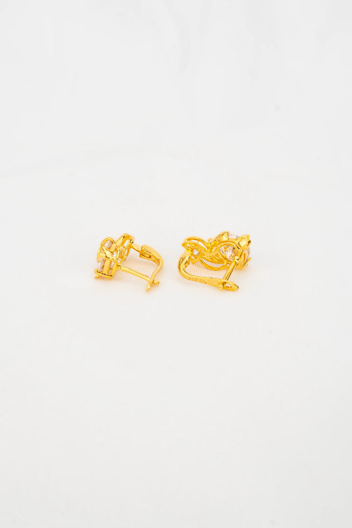 Bông Tai Hồ Ly Đính Đá CZ Vàng 16K Bảo Tín K&K