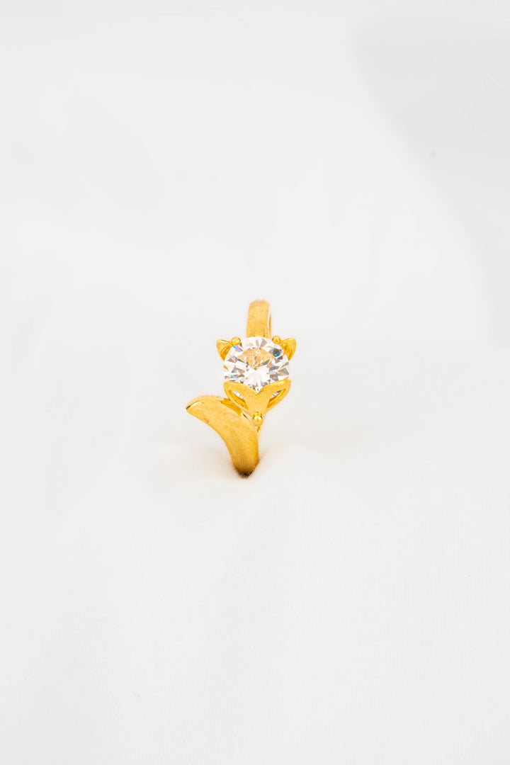 Nhẫn Hồ Ly Đính Đá CZ Vàng 16K Bảo Tín K&K