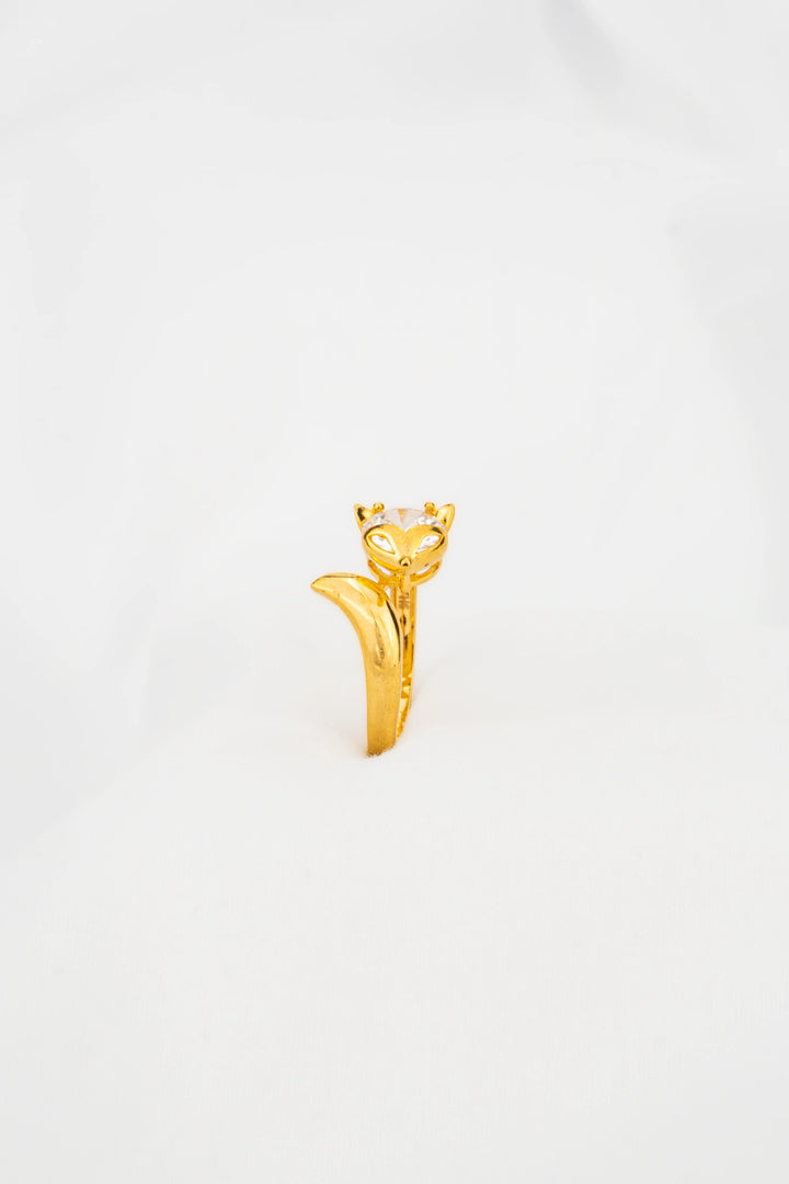 Nhẫn Hồ Ly Đính Đá CZ Vàng 16K Bảo Tín K&K