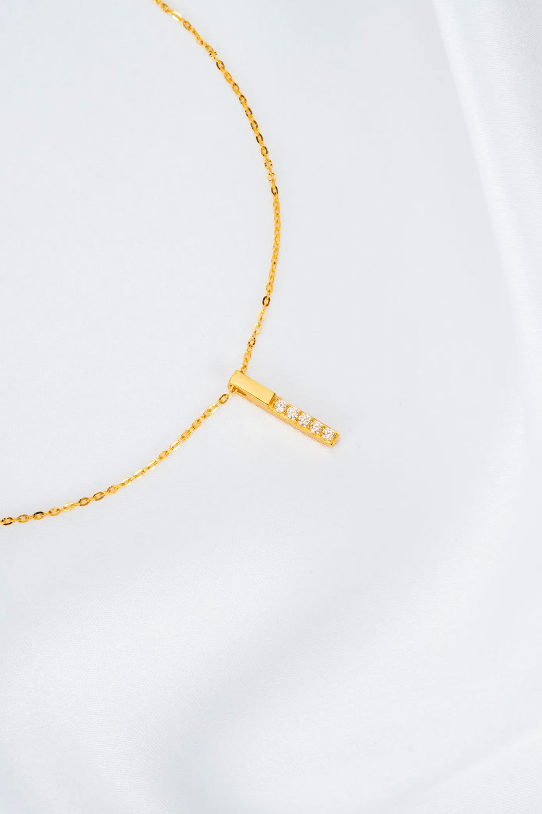 Dây Chuyền Liền Mặt Thanh Dọc Vàng 16K đính đá CZ Bảo Tín K&K