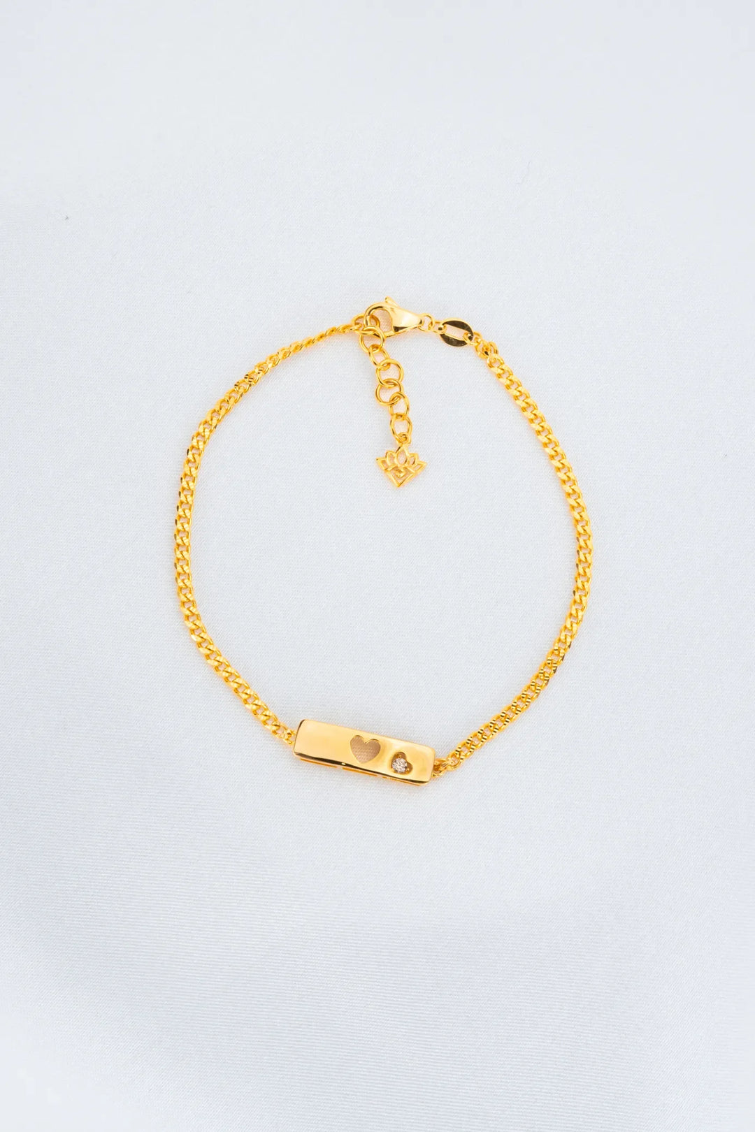 Lắc Tay Heartline Vàng 16K đính đá CZ Bảo Tín K&K