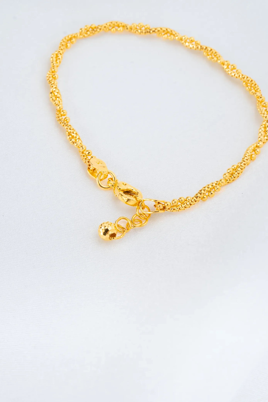 Lắc Tay Xoắn Đôi Hạt Bi Vàng 16K Bảo Tín K&K