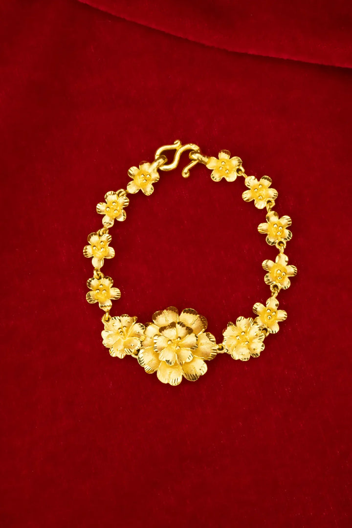 Lắc Tay Bông Hoa Lớn Nhỏ Vàng 23K Bảo Tín K&K