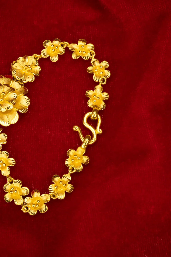 Lắc Tay Bông Hoa Lớn Nhỏ Vàng 23K Bảo Tín K&K