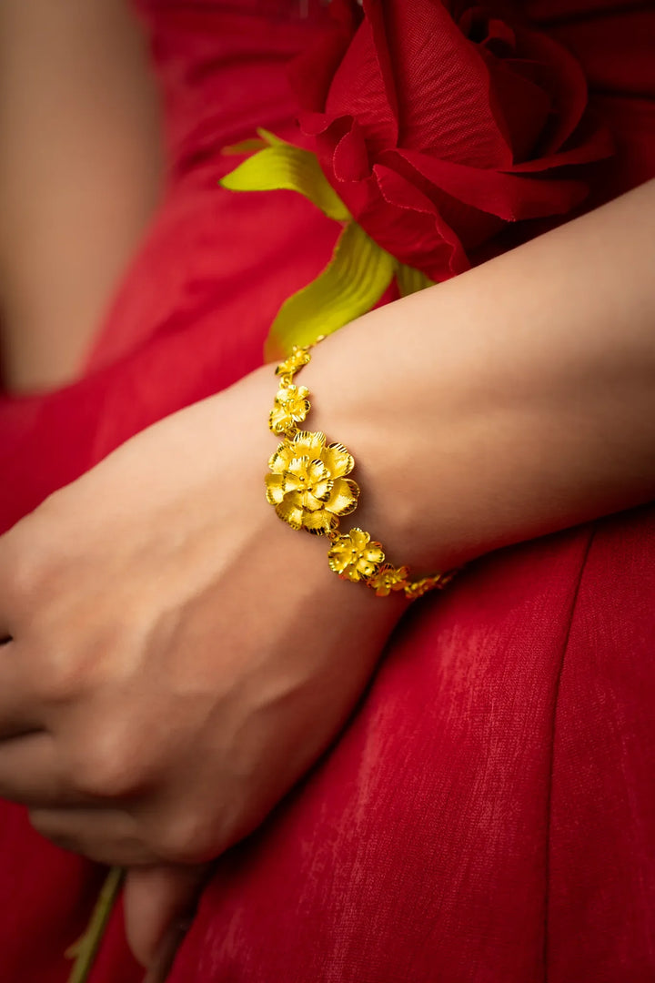 Lắc Tay Bông Hoa Lớn Nhỏ Vàng 23K Bảo Tín K&K