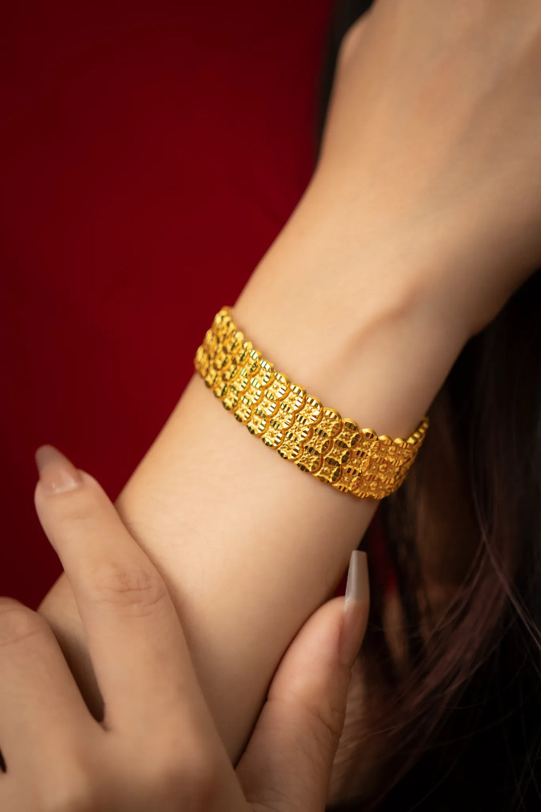 Lắc Tay Bản Đồng Tiền Vàng 23K Bảo Tín K&K