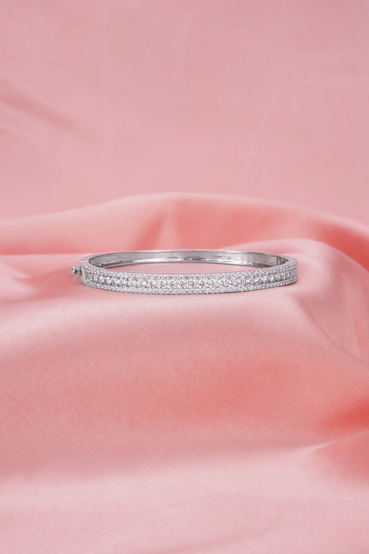 Vòng Tay Hạt Tấm To Nhỏ Đính Đá CZ Kiểu Ý 750 Bảo Tín K&K