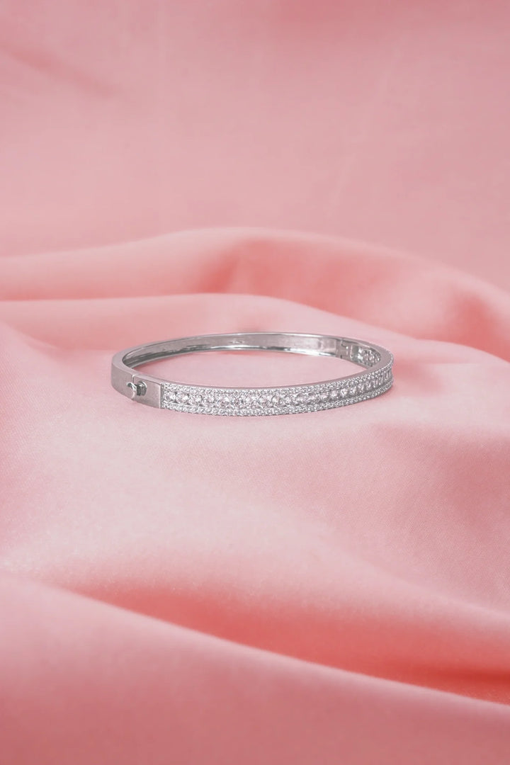 Vòng Tay Hạt Tấm To Nhỏ Đính Đá CZ Kiểu Ý 750 Bảo Tín K&K