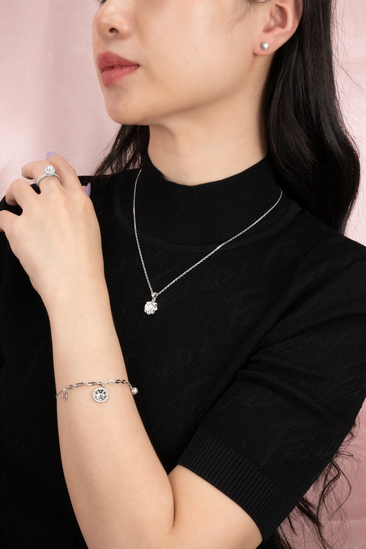 Lắc Tay Charm Trái Chanh 3D Không Đính Đá Kiểu Ý 750 Bảo Tín K&K