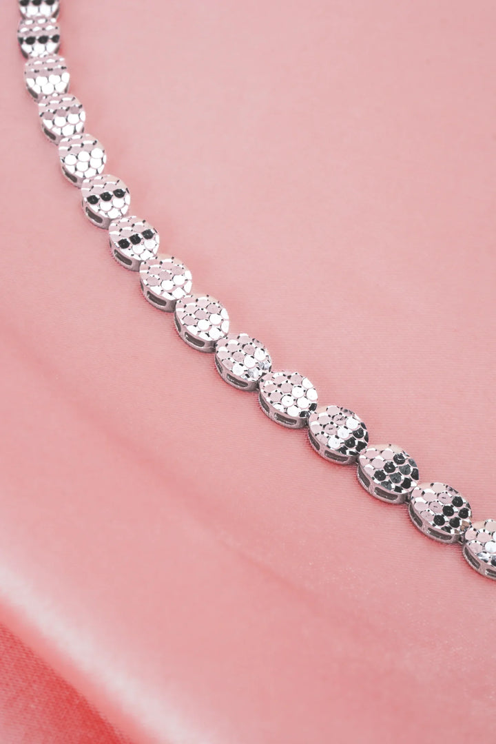 Lắc Tay Mắt Xích Oval Không Đính Đá Kiểu Ý 750 Bảo Tín K&K