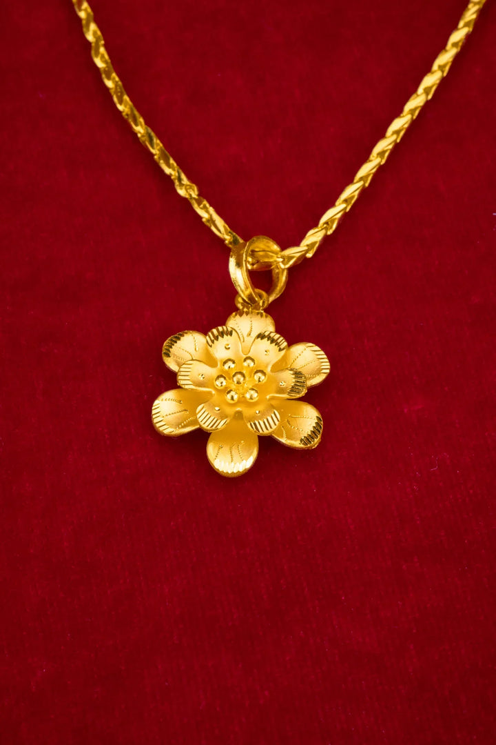 Mặt Bông Hoa 6 Cánh Hai Lớp Vàng 23K Bảo Tín K&K